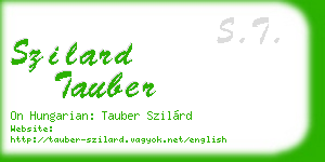 szilard tauber business card