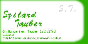 szilard tauber business card